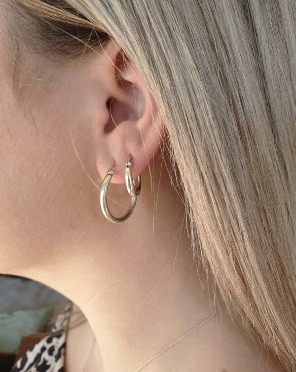 Silver Hoops - Image 3