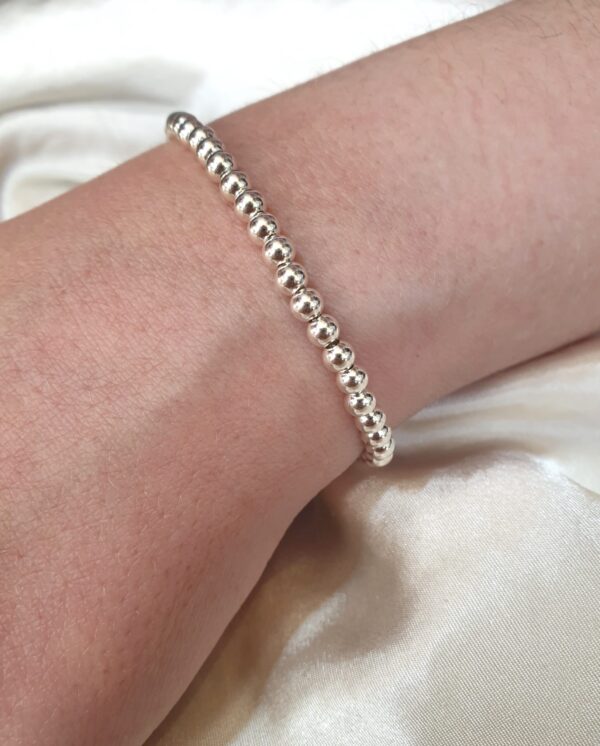 Silver Beaded Bracelet - Image 3