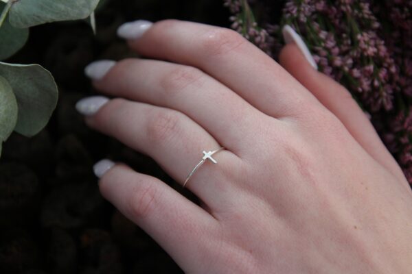 Tiny Cross Ring - Image 2