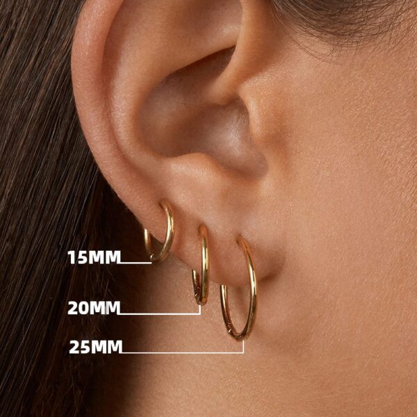 9ct Gold Hoop 25mm - Image 2