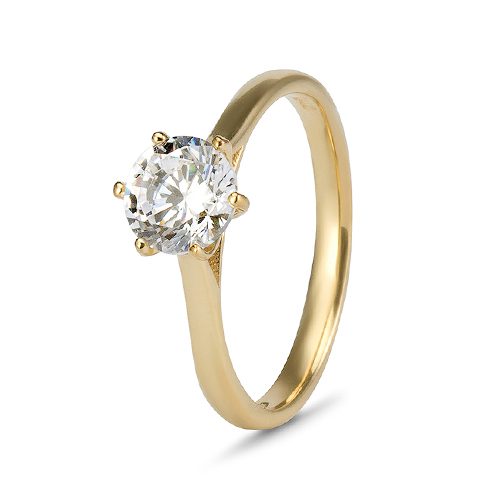 Evelyn Gold Solitaire Ring