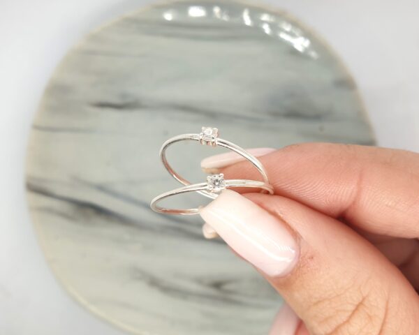 Vee Sterling Silver Ring