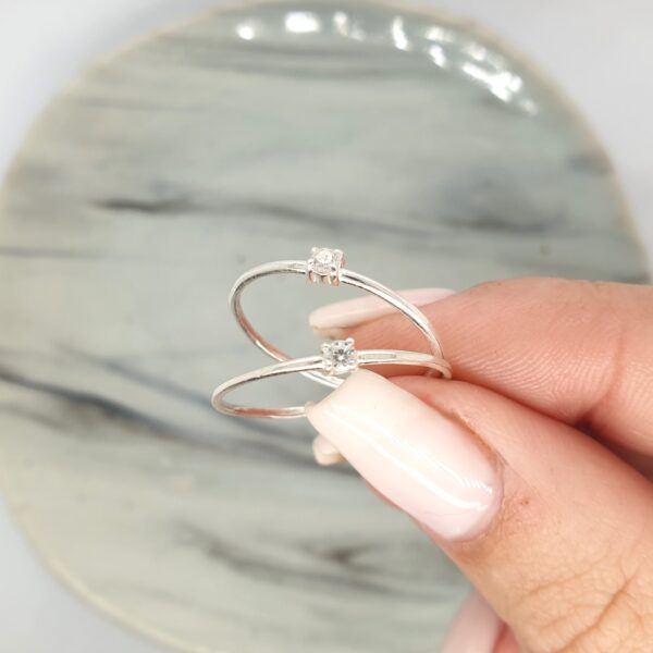 Vee Sterling Silver Ring