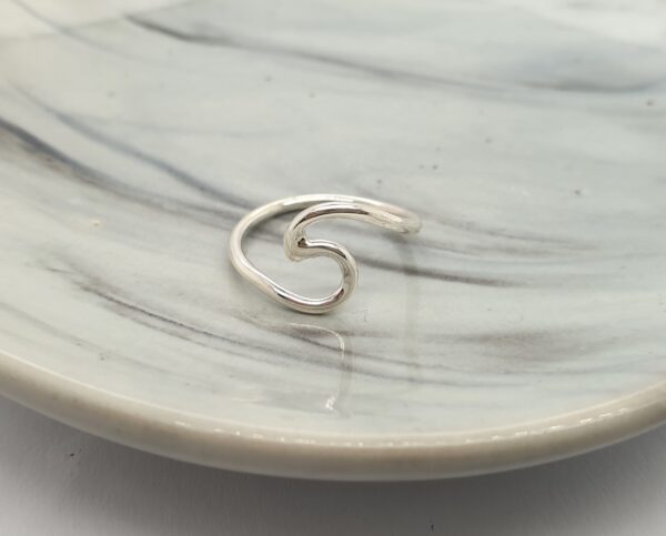 Wave Sterling Silver Ring - Image 2