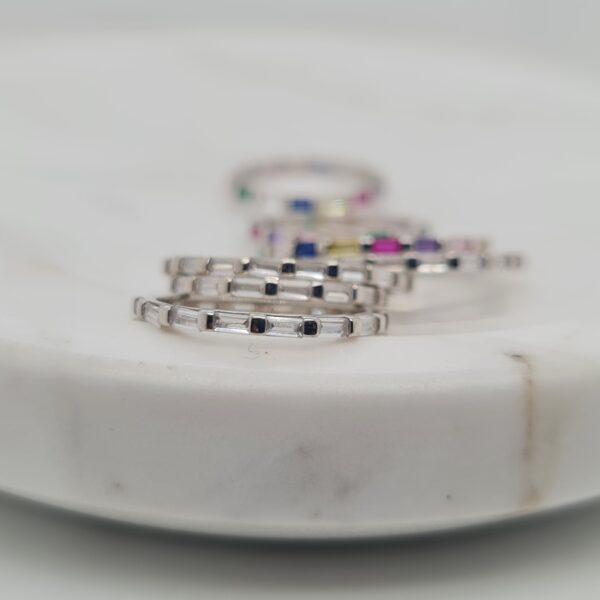 August Sterling silver ring