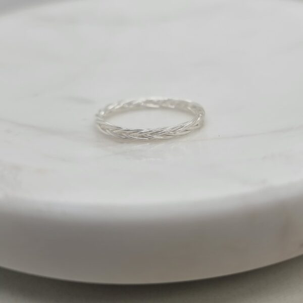 Braid Silver Stack Ring