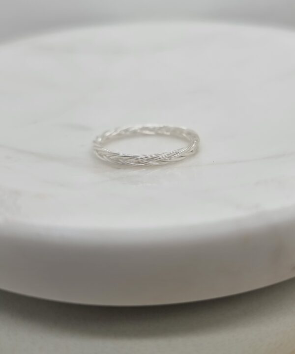 Braid Silver Stack Ring
