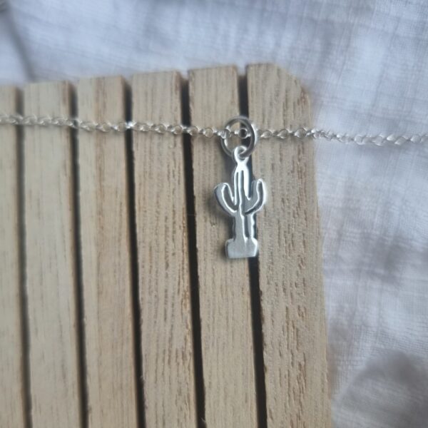 Sterling Silver Cactus Necklace