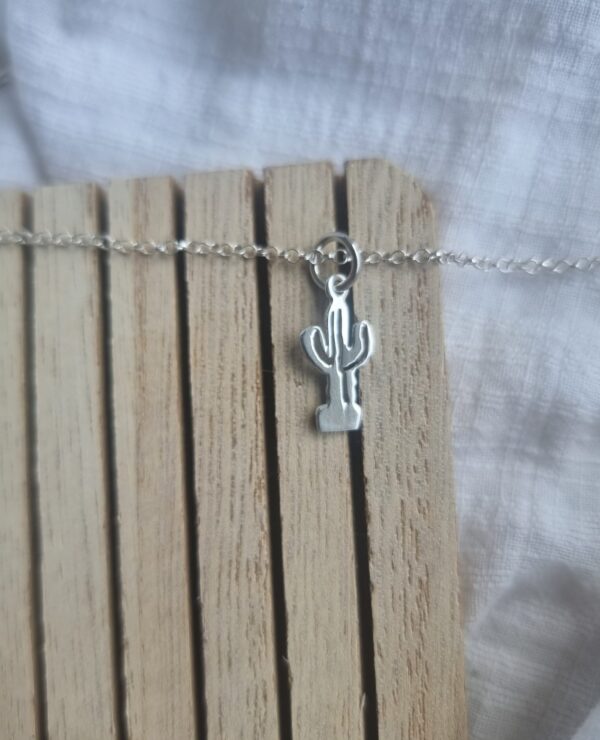 Sterling Silver Cactus Necklace