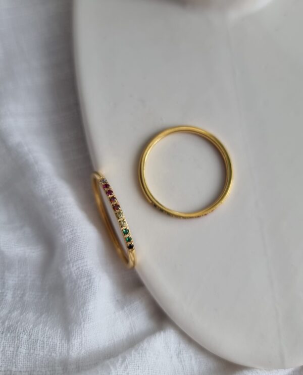 Dainty Rainbow Waterproof Ring - Image 2