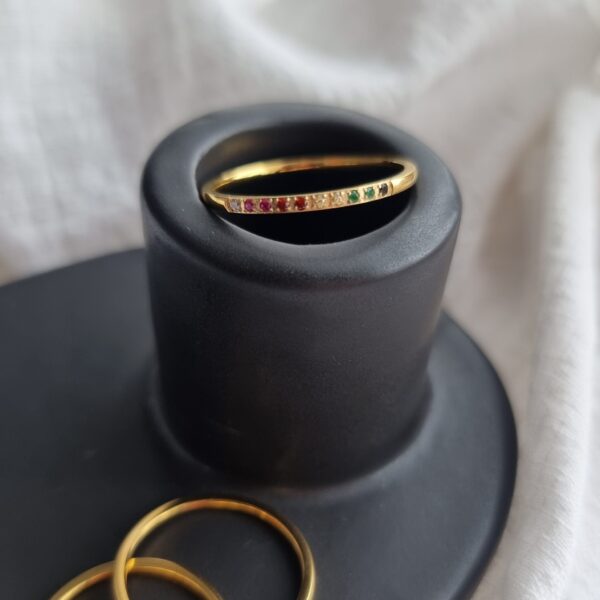 Dainty Rainbow Waterproof Ring