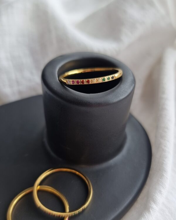 Dainty Rainbow Waterproof Ring