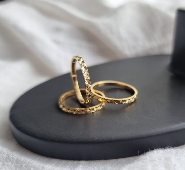 Starlight Gold Stack Ring