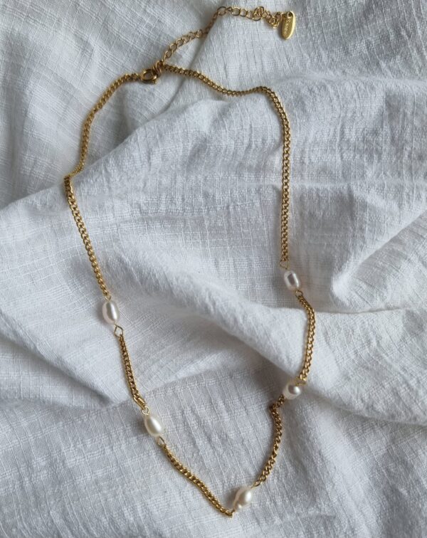 Freshwater Pearl Gold Chain - Image 2