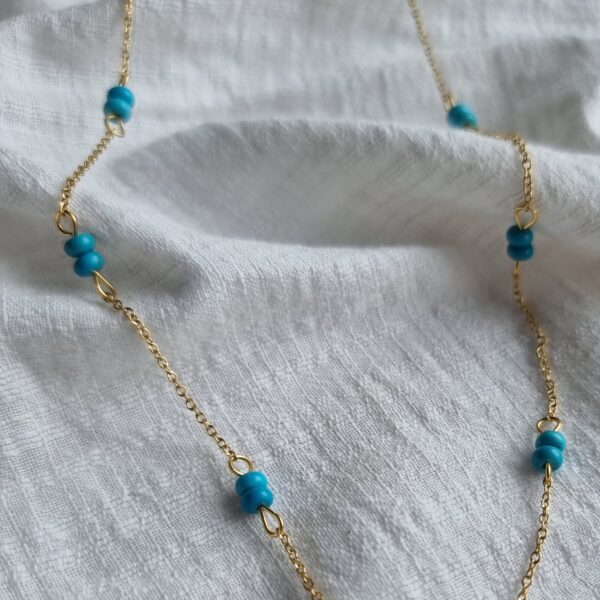Turquoise Stone Gold Necklace