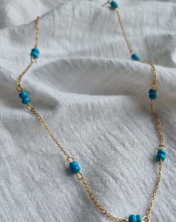 Turquoise Stone Gold Necklace