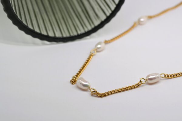 Freshwater Pearl Gold Chain