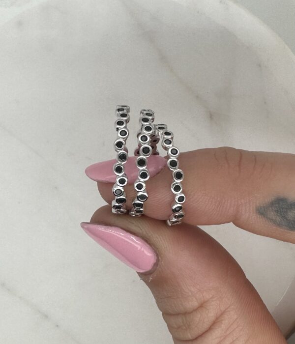 Stella Black Cubic Ring