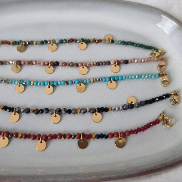 Gold Colored Beads Bracelet