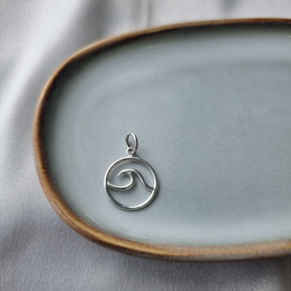Silver Wave Charm