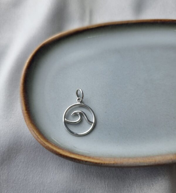 Silver Wave Charm