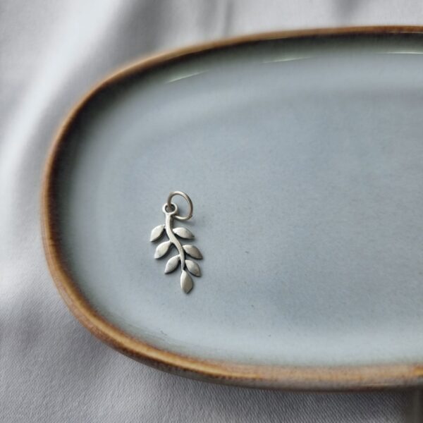 Silver Leaf Charm