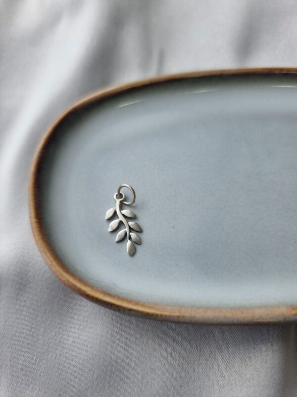 Silver Leaf Charm