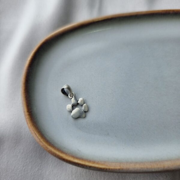 Silver Cut-out Dog Paw Charm