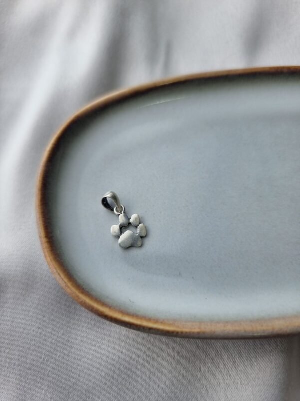 Silver Cut-out Dog Paw Charm