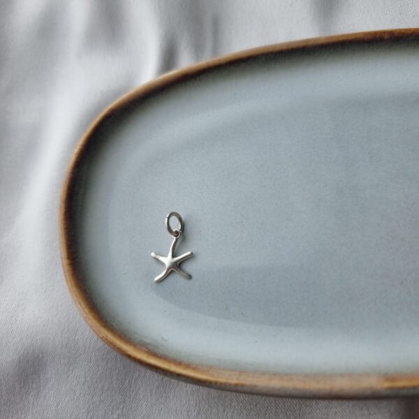 Small Silver Starfish Charm