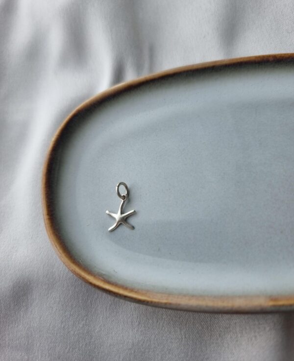 Small Silver Starfish Charm