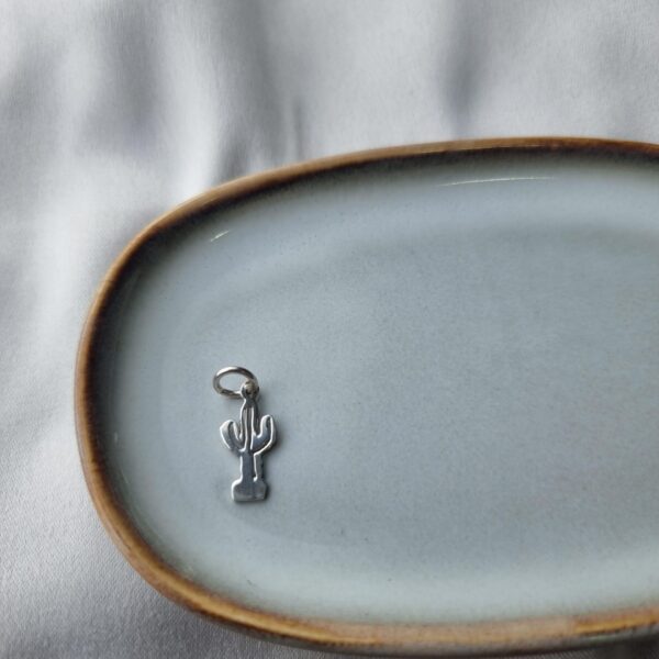 Silver Cactus Charm