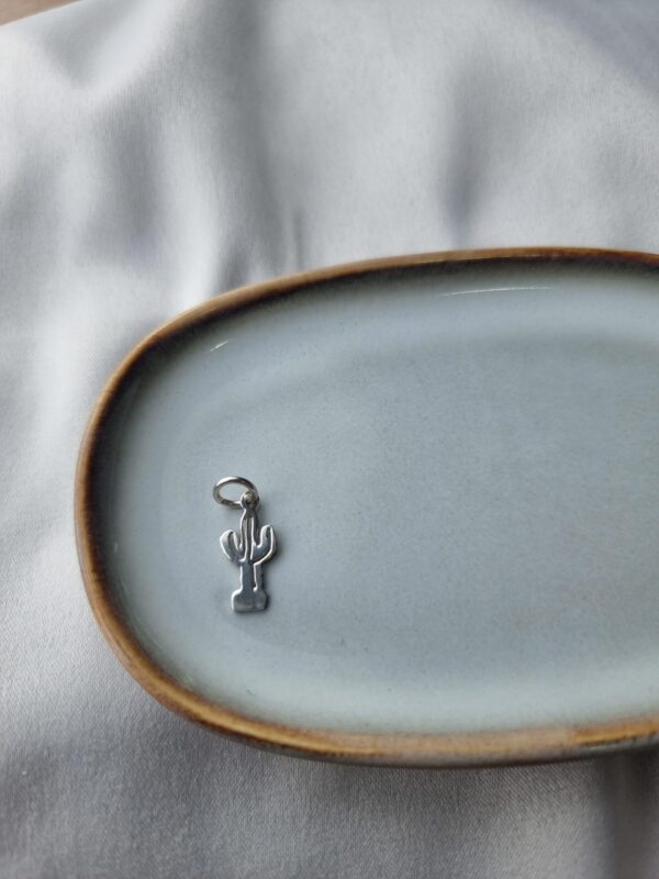 Silver Cactus Charm