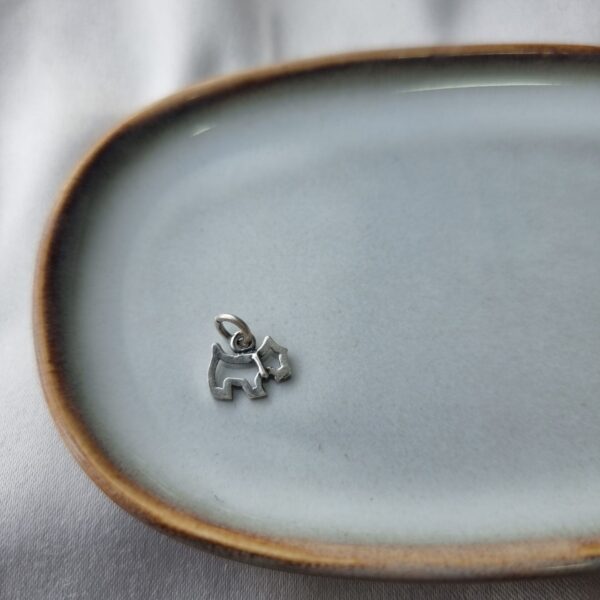 Silver Dog Charm
