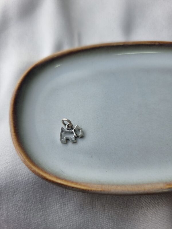 Silver Dog Charm