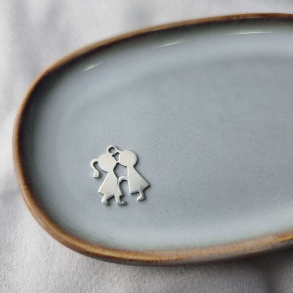 Silver Couple Charm