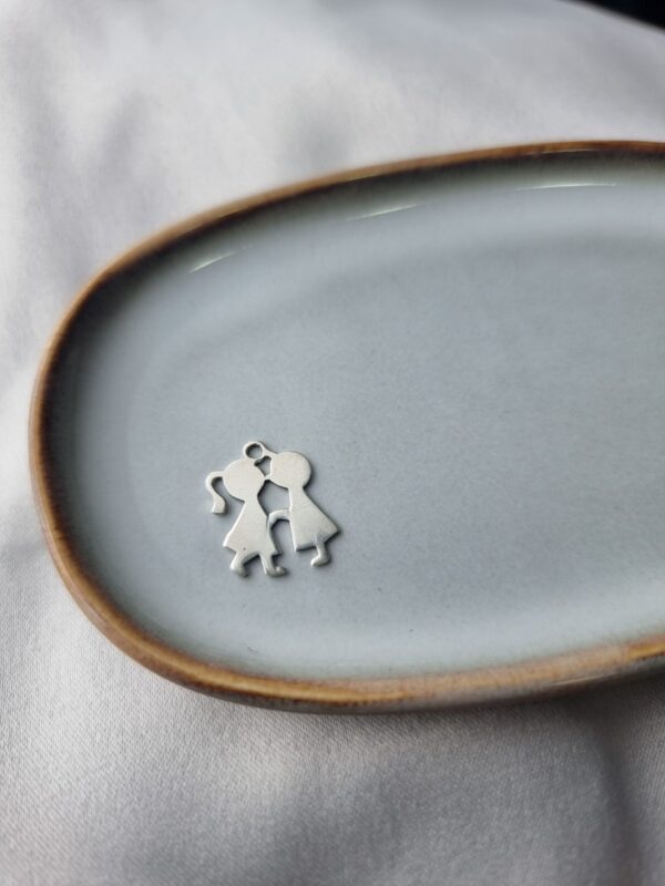 Silver Couple Charm