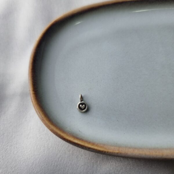 Tiny Silver Heart Charm