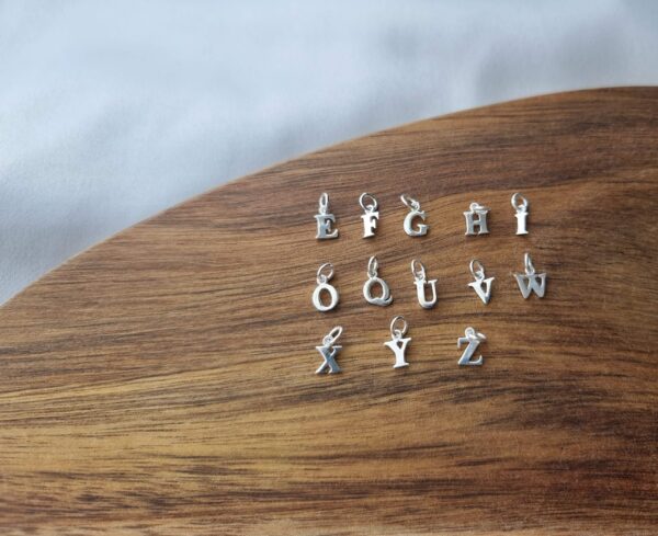 Silver Initial Charm