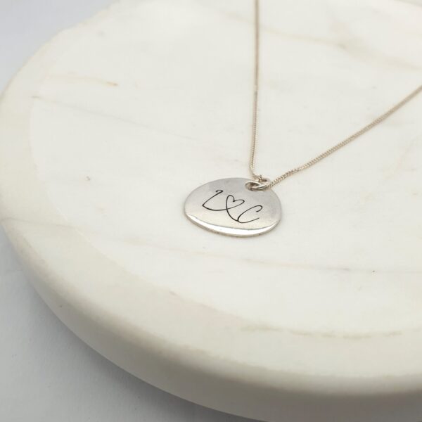 Sterling Silver Initials Necklace