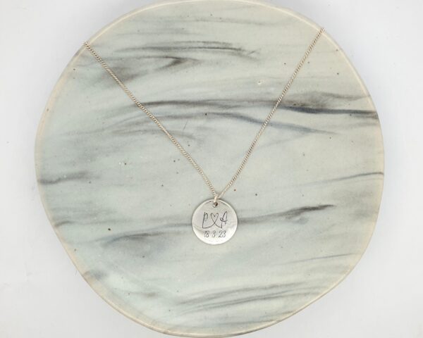 Initial and Date Necklace