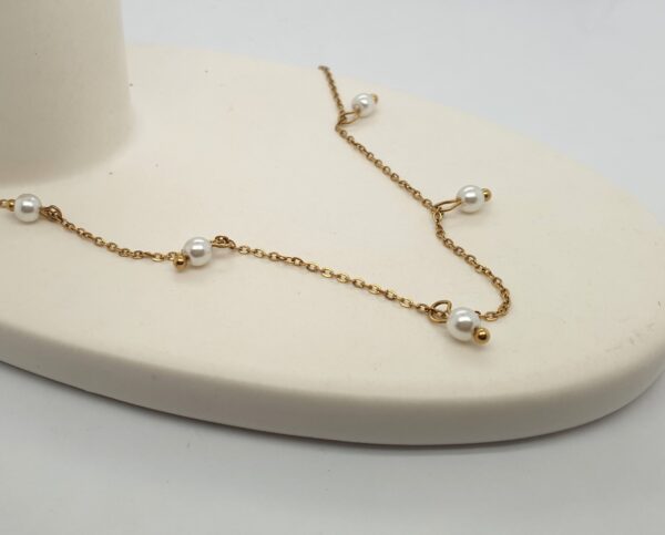 Multiple Pearl Gold Necklace