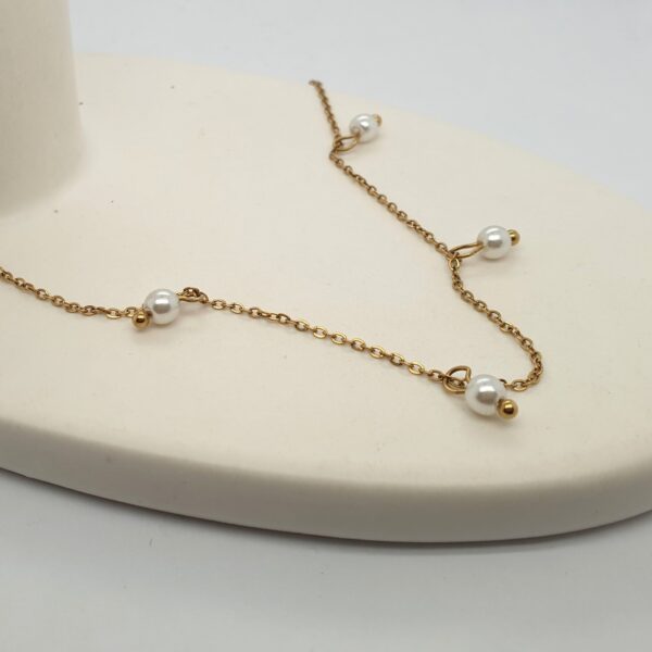 Multiple Pearl Gold Necklace