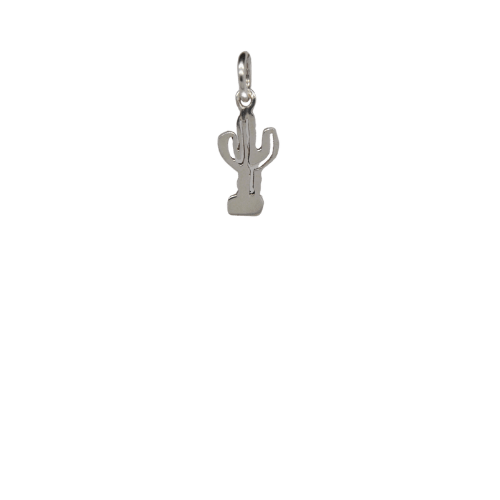 Silver Cactus Charm