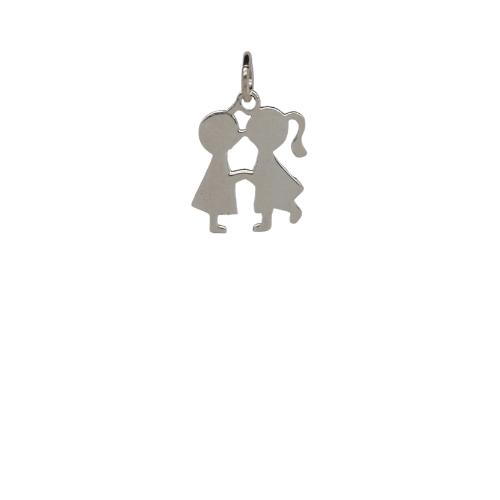 Silver Couple Charm