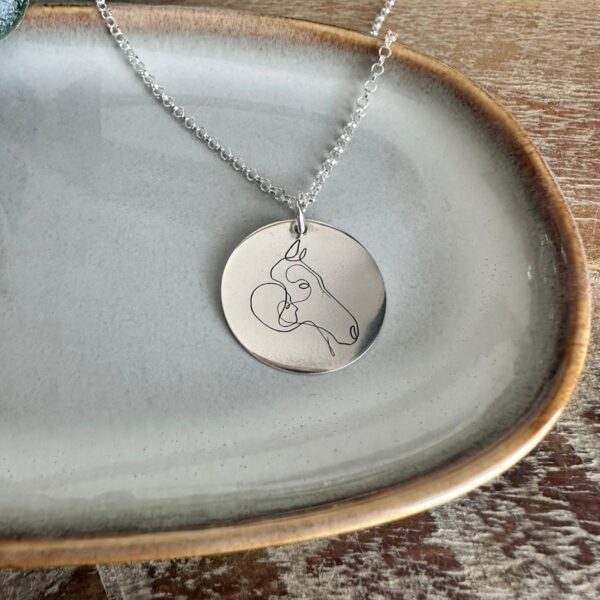 Horse and Girl Necklace