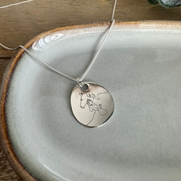 Silver Horse Hug Necklace
