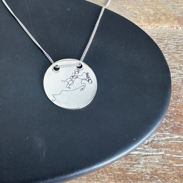 Silver Horse Jump Necklace