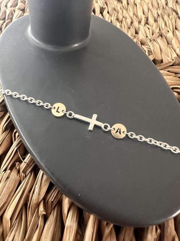 Initial Cross Bracelet - Image 2