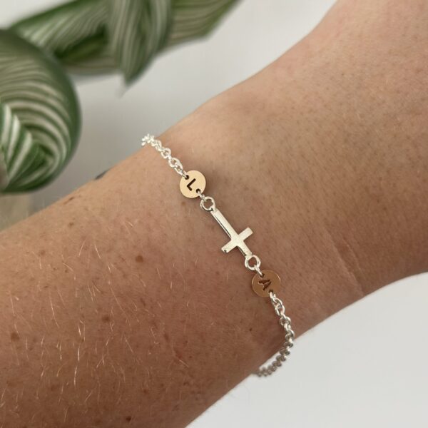 Initial Cross Bracelet
